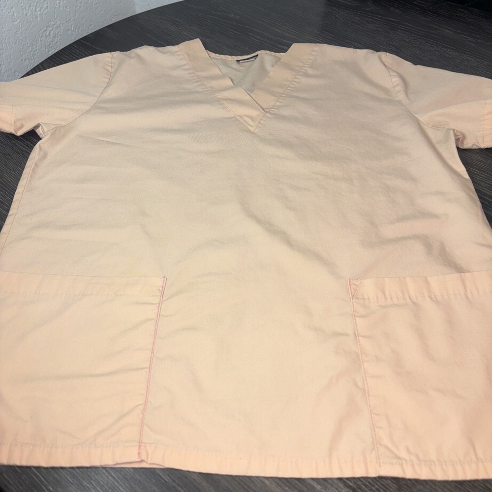 Adar Scrubs 2 Blue V-Neck‎ Scrub Top Pro Size Medium Pockets